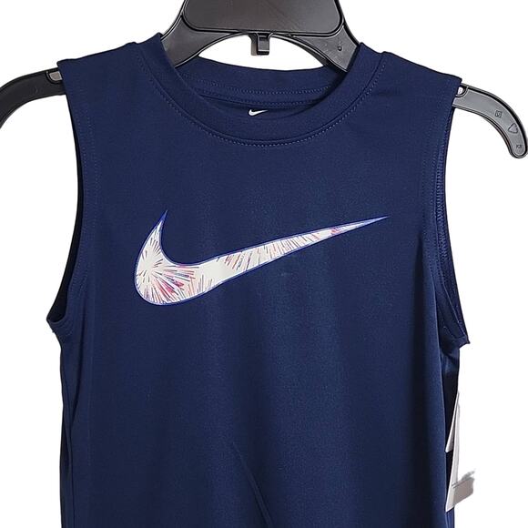 Nike Navy Blue Boys Dri-Fit Tank, Small, NWT - Picture 2 of 7